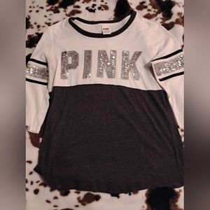 PINK bling 3/4 sleeve